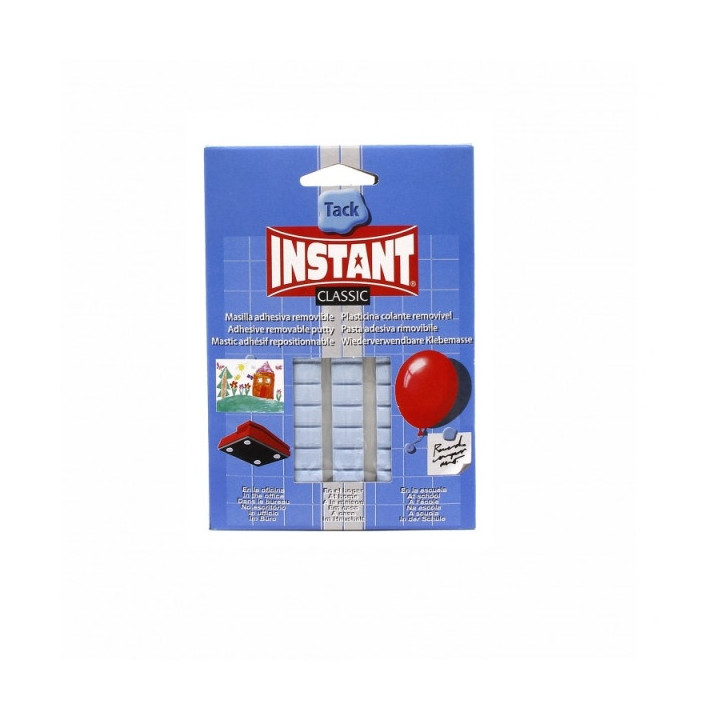 Instant Tack Classic Pack de Masilla Adhesiva 50gr - Para Pegar Sobre la Mayoria de Superficies - Color Azul