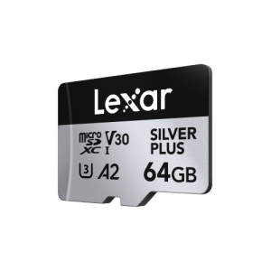 Lexar 64gb lexar high-performance silver plus microsdxc uhs-i