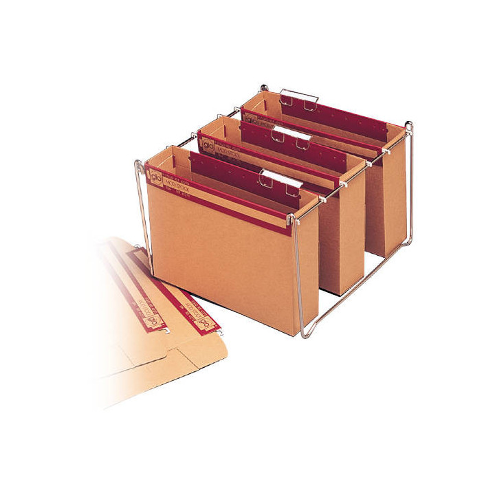 CARPETA COLGANTE CAJÓN STOCK FOLIO LOMO 75 COLOR MARRÓN GIO 400021922