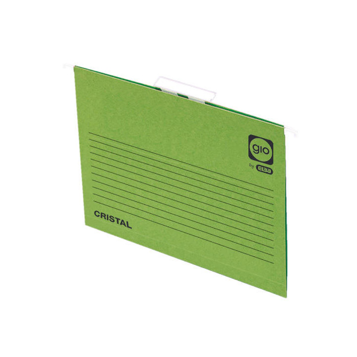 CARPETA COLGANTE CAJÓN VISOR CORTO CRISTAL FOLIO LOMO V COLOR VERDE GIO 400021957