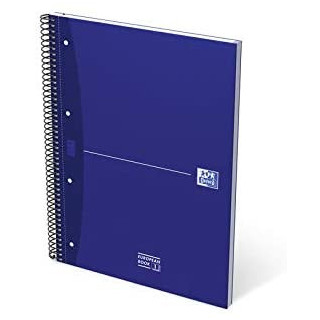 CUADERNO EUROPEANBOOK 1 TAPA EXTRADURA A4+ 80 HOJAS 5X5 COLOR AZUL ESSENTIALS OXFORD 100430421
