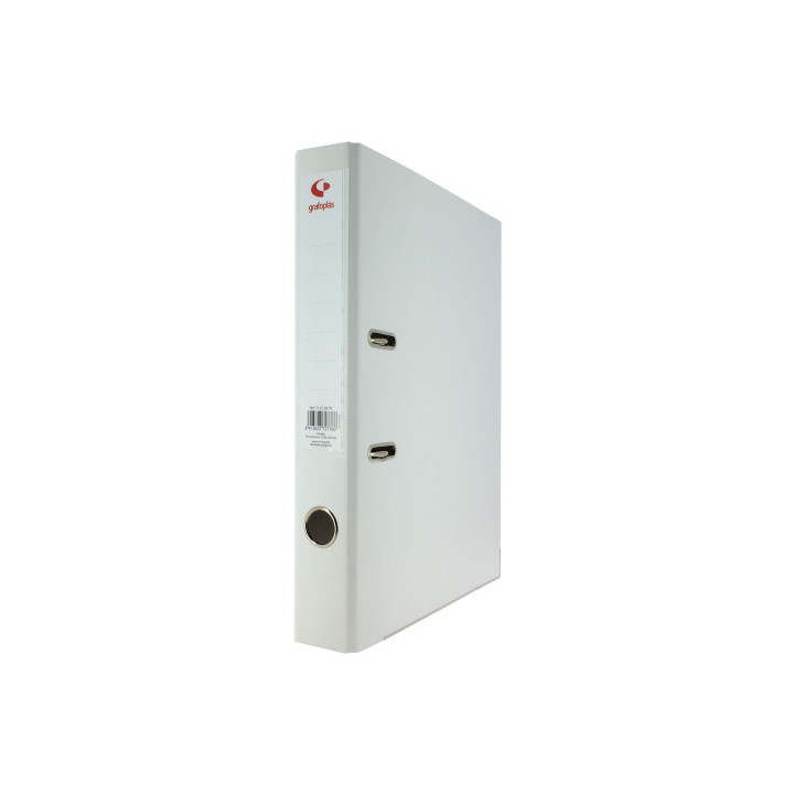 ARCHIVADOR PALANCA 45 COLOR BLANCO A4 LOMO ESTRECHO 290X320X55 GRAFOPLAS 17269370