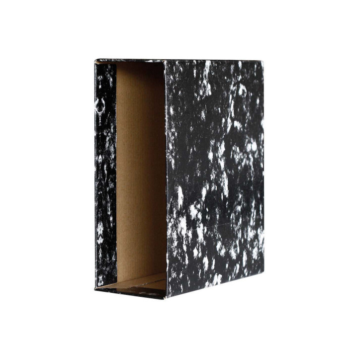 FUNDA ARCHIVADOR JASPEADO ECOCLASSIC NEGRO FOLIO NATURAL LOMO ANCHO 295X355X86 GRAFOPLAS 7170000