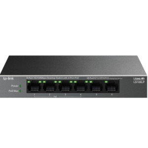 Tp-link switch de sobremesa de 6 puertos 10/100 mbps con 4 puertos poe puertos: 4× 10/100 mbps poe