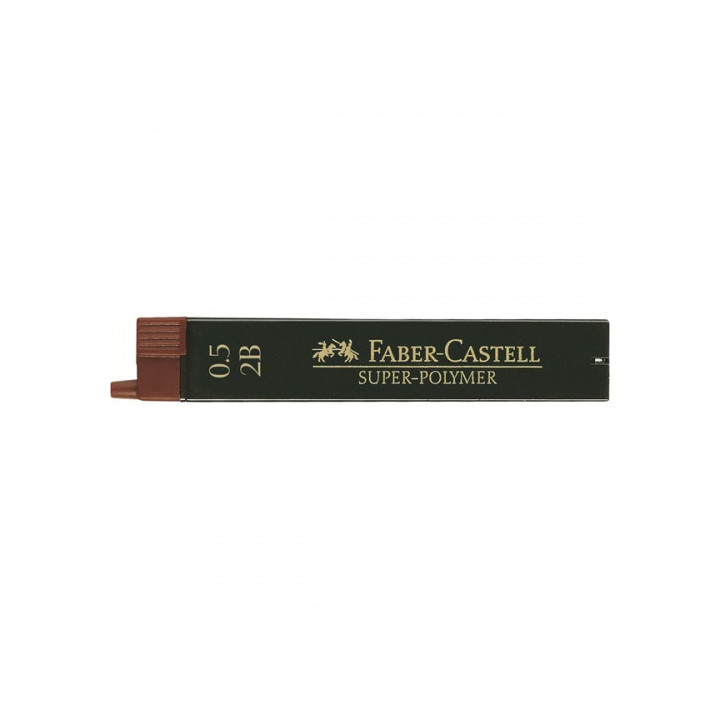 ESTUCHE 12 MINAS 0.5MM SUPER POLIMERAS 2B FABER CASTELL 120502