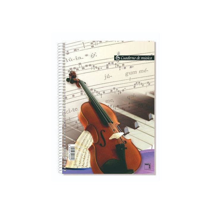 CUADERNO BLOCKS DE MUSICA 80 GRS. FOLIO (215X310MM.) 20 HOJAS 16 PENTAGRAMAS PACSA 18805