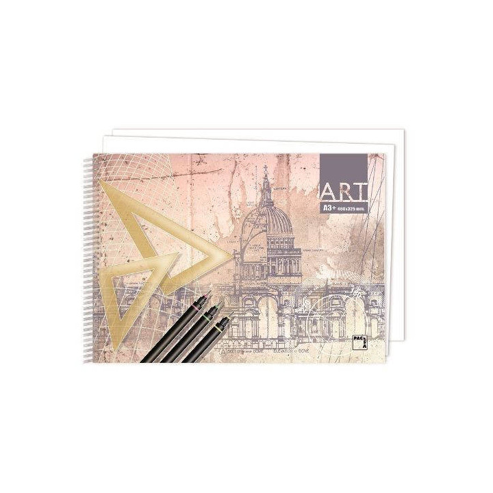 CUADERNO BLOCKS DIBUJO ART 140 GRS. A3+ (460 X 325MM.) 20 HOJAS LISO SIN RECUADRO PACSA 18843