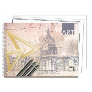CUADERNO BLOCKS DIBUJO ART 140 GRS. FOLIO PROLONGADO 20 HOJAS 2 TALADROS LISO SIN RECUADRO PACSA 18849