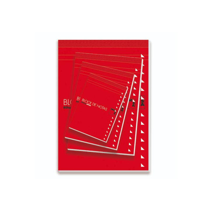BLOC DE NOTAS CON TAPA 60 GRS. 8º (105X155MM.) 80 HOJAS LISO PACSA 18905
