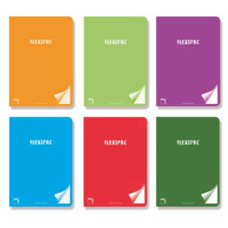 LIBRETA FLEXIPAC TAPA PLASTICO 90 GRS. A-5+ 48 HOJAS PAUTADO 3