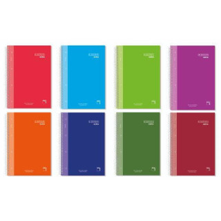 CUADERNO SERIE PREMIUM EXTRA TAPA EXTRA DURA 90 GRS. A-4 (210X297MM.) MICROPERFORADO 120 HOJAS CUADRÍCULA 5X5 + GRECA SURTID...