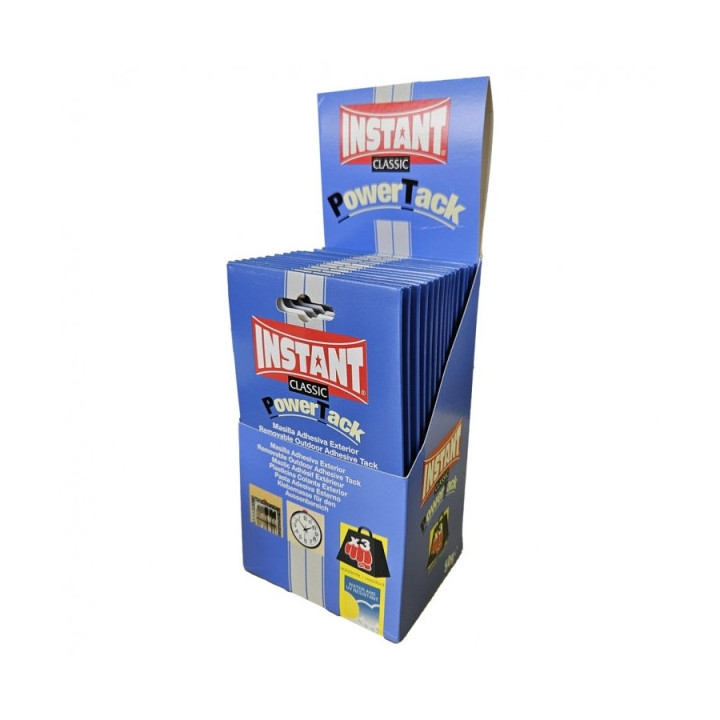 Instant Power Tack Classic Pack de Masilla Adhesiva 50gr - Apta para Uso Exterior - Resistente a los Rayos Ultravioleta del Sol
