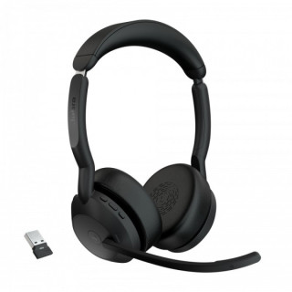 Jabra Evolve2 55 MS Stereo Auriculares con Microfono Bluetooth - Cancelacion de Ruido - Autonomia hasta 18h - Diadema Ajustable