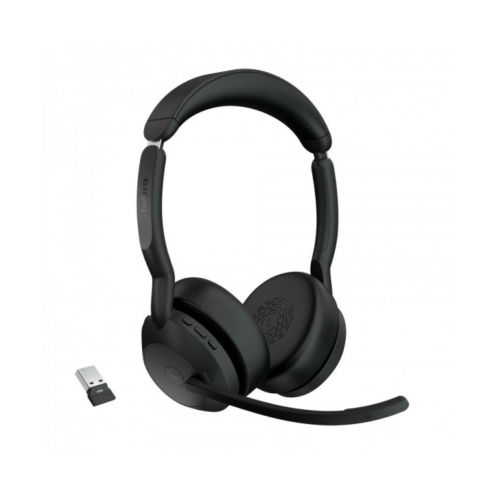 Jabra Evolve2 55 MS Stereo Auriculares con Microfono Bluetooth - Cancelacion de Ruido - Autonomia hasta 18h - Diadema Ajustable