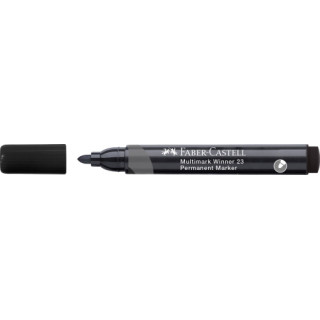 MARCADOR MULTIMARK WINNER 23 NEGRO PUNTA CÓNICA Y SIN CLIP FABER CASTELL 453397