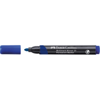MARCADOR MULTIMARK WINNER 23 AZUL PUNTA CÓNICA Y SIN CLIP FABER CASTELL 453353