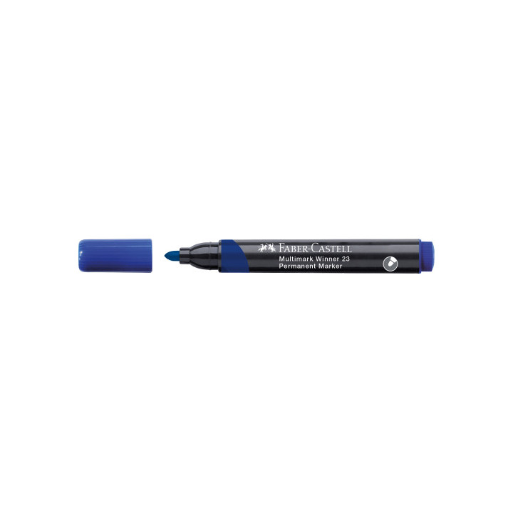MARCADOR MULTIMARK WINNER 23 AZUL PUNTA CÓNICA Y SIN CLIP FABER CASTELL 453353