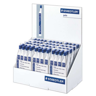 Staedtler 257 Polo Expositor de 144 Tubos de Minas de Recambio para Portaminas 0.5mm HB - Fuertes y Duraderas - Apta para la Ma
