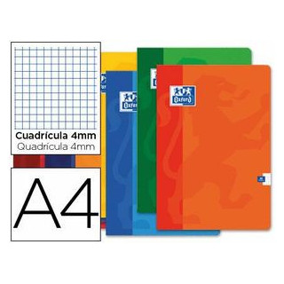 LIBRETA GRAPADA 48 HOJAS 90 GR FORMATO A4 CUADRICULA 4X4 COLORES SURTIDOS ANCOR 092752