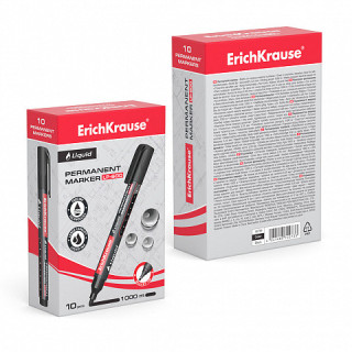 MARCADOR PERMANENTE CON TINTA LÍQUIDA LP-600 COLOR NEGRO ERICH KRAUSE 48769
