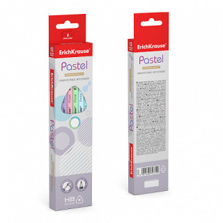 LÁPIZ DE GRAFITO TRIANGULAR CON GOMA PASTEL HB ERICH KRAUSE 56006