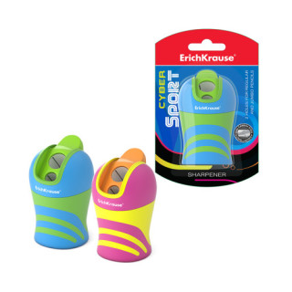 SACAPUNTAS DE PLÁSTICO DOBLE CYBER SPORT CON DEPÓSITO