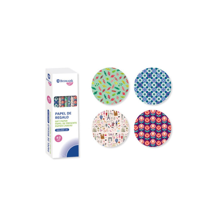 PAPEL DE REGALO TODO TIEMPO FUNNY 100X300 CM BISMARK 329861