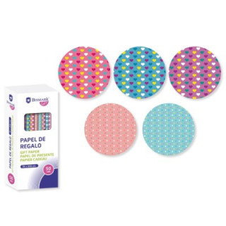 PAPEL DE REGALO LOVE&STARS 70X200 BISMARK 329856