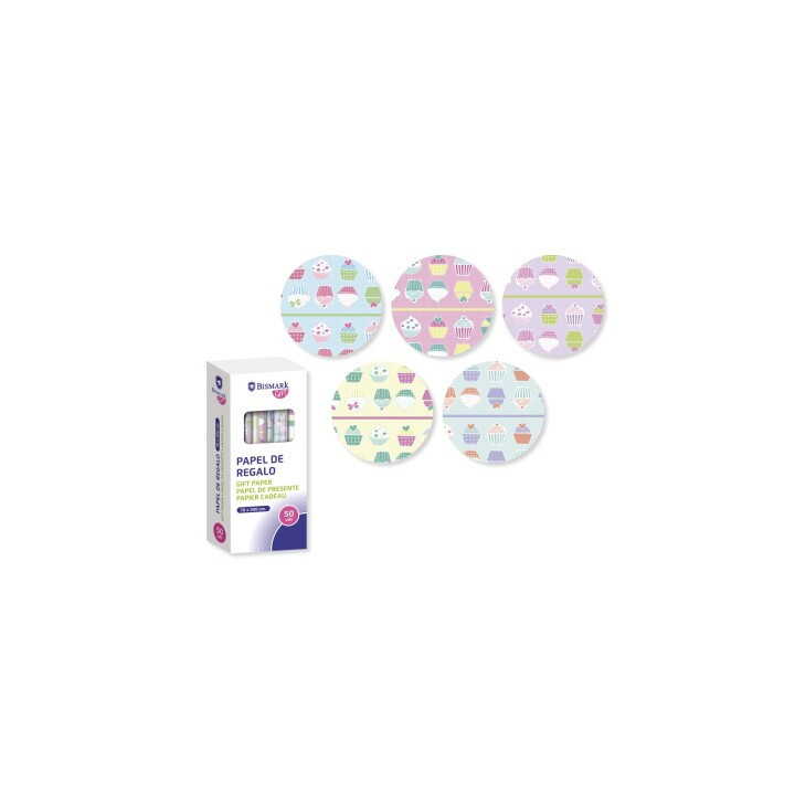 PAPEL DE REGALO CANDY 70X200 BISMARK 329857