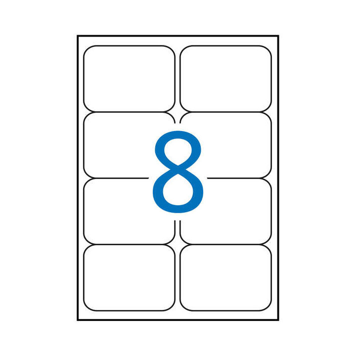 Apli Etiquetas Verde Fluorescente Permanentes 99.1 x 67.7mm 20 Hojas