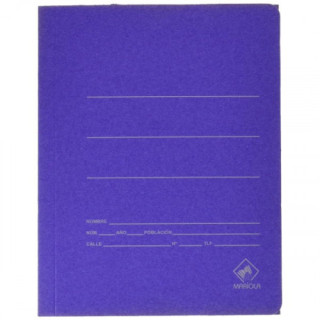 CARPETA CARTON AZUL 500 GR./M2. CUARTO GOMA SENCILLA MARIOLA 1040