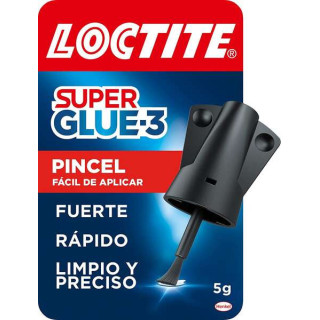 Loctite Super Glue-3 Pincel 5gr - Adhesivo Universal Triple Resistencia - Fuerza y Uso Instantaneo - 2640969/2046283/2640782/26