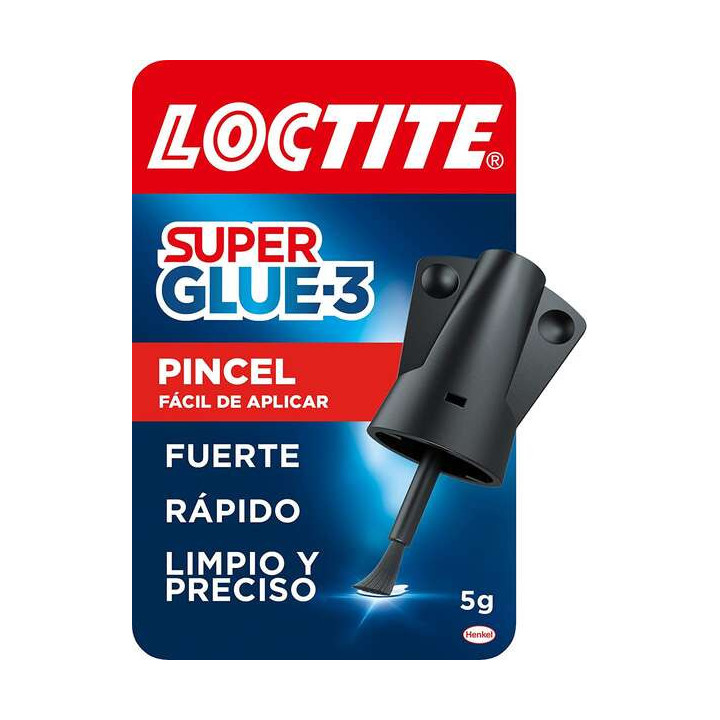 Loctite Super Glue-3 Pincel 5gr - Adhesivo Universal Triple Resistencia - Fuerza y Uso Instantaneo - 2640969/2046283/2640782/26