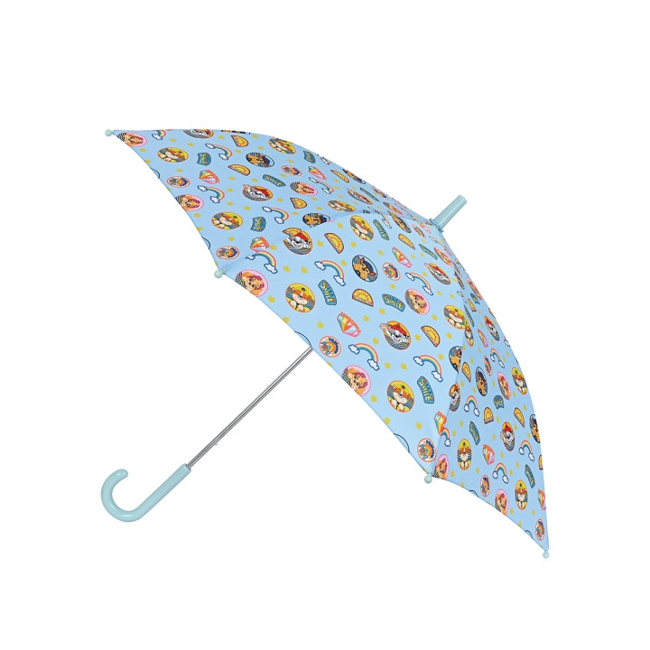 Safta Paw Patrol Sunshine Paraguas Manual de 86cm - 8 Paneles - Asa y Punta de PVC - Poliester - Nervios de Acero de 8mm - Color