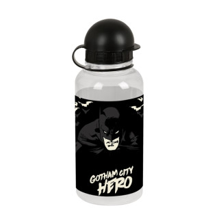 Safta Batman Hero Botella de 500ml - PVC sin BPA - Cierre Hermetico a Presion - Valvula de Salida de Agua - Tapon Roscado - 69x1