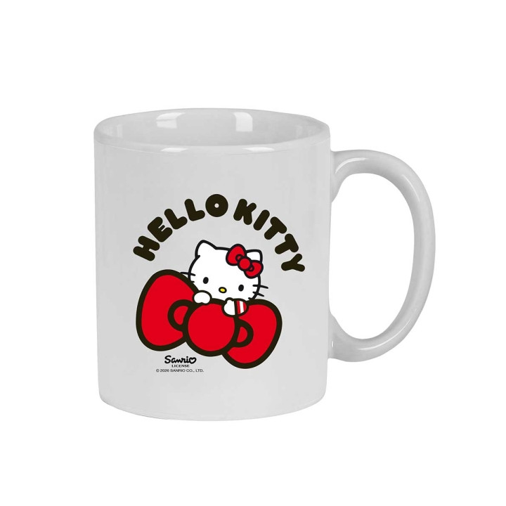 Safta Hello Kitty Taza Ceramica de 350ml - 80x80x95mm - Color Blanco