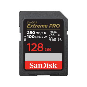 Sandisk extreme pro 128gb v60 uhs-ii sd cards