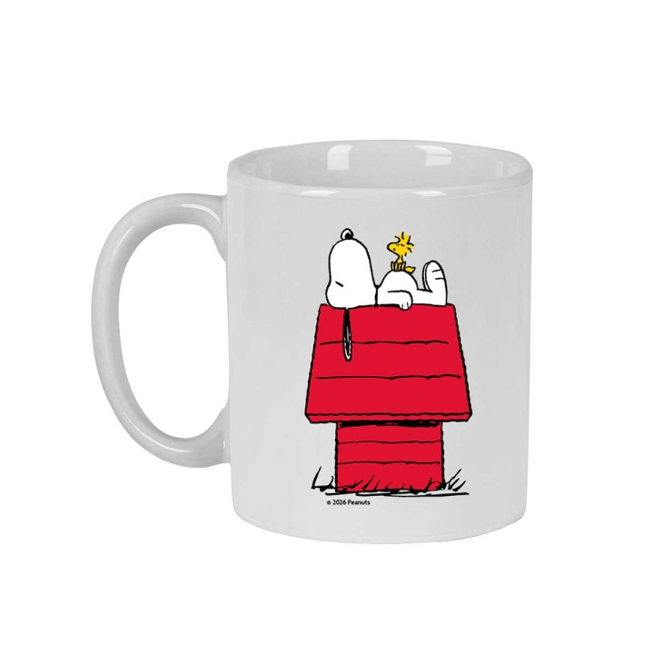 Safta Snoopy Taza Ceramica de 350ml - 80x80x95mm - Color Blanco