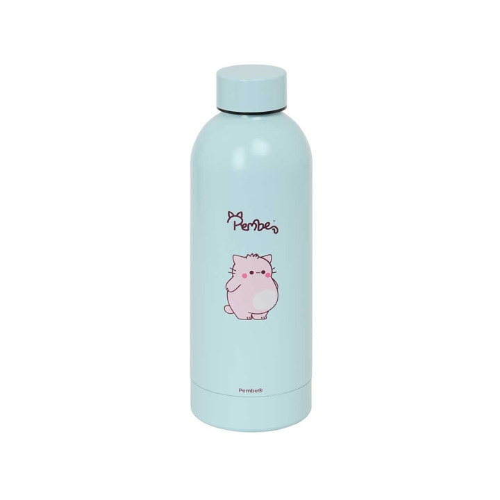 Safta Pembe The Pink Cat Botella Termo de 500ml - Acero Inoxidable - 70x225mm - Color Turquesa