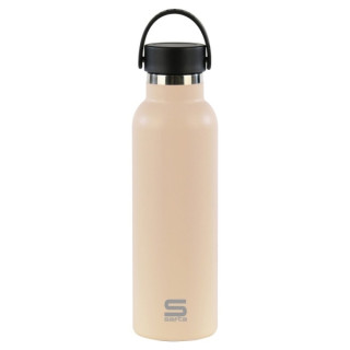 Safta Botella Termo de 600ml - Acero Inoxidable - Base de Silicona Antideslizante - Asa Superior - Color Beige