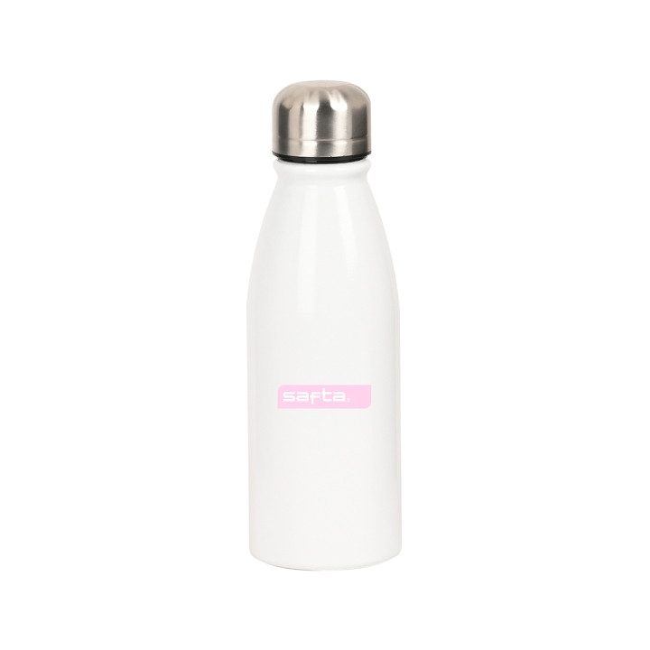 Safta Botella Metalica de 500ml - 60x240mm - Color Blanco