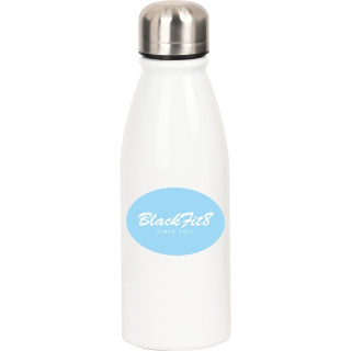 Safta Blackfit8 Cool Botella Metalica de 500ml - Resistente - 60x240mm - Color Blanco