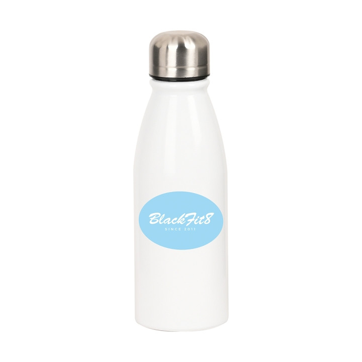 Safta Blackfit8 Cool Botella Metalica de 500ml - Resistente - 60x240mm - Color Blanco