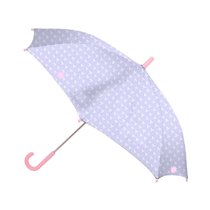 Safta Bouquet Paraguas Automatico de 60cm - 8 Paneles - Asa Engomada - Punta de PVC - Poliester - Nervios de Acero de 10mm - Col