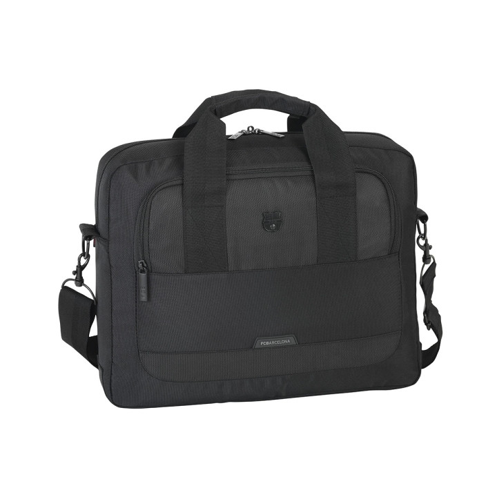Safta F.C.Barcelona Premium Maletin para Portatil hasta 15.6" - Bolsillo para Tablet - Organizadores - Bandolera Ajustable - Asa