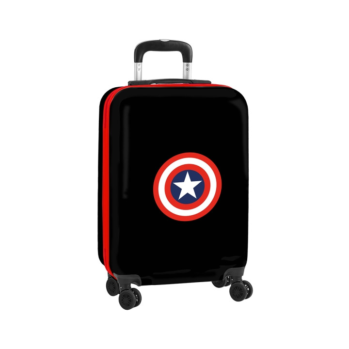 Safta Capitan America Teen Maleta Trolley de Cabina 20” - Cierre con Candado - Organizador - Asa Flexible de PVC - 45x200x550mm