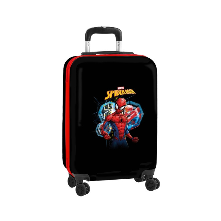 Safta Spider-Man Hero Maleta Trolley de Cabina 20” - Cierre con Candado - Interior con Bolsillo - Cintas Elasticas - Ruedas Gira