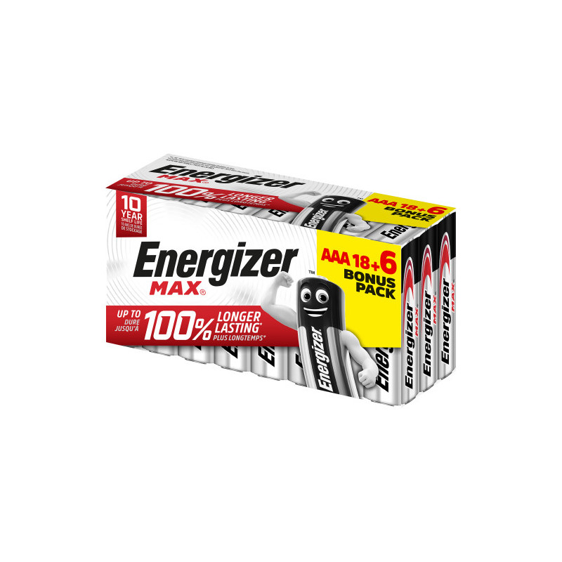 Caja 18+6 pilas alkalinas power tipo lr03 (aaa) energizer e303513201