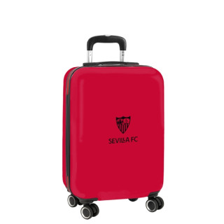 Safta Sevilla FC Maleta Trolley de Cabina 20” - Cierre con Candado - Interior Forrado y Bolsillos - Cintas con Cierre PVC - Rued