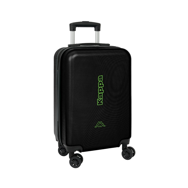 Safta Kappa Black Maleta Trolley de Cabina 20” - Seguridad con Candado - Interior Forrado - Cremallera - Cintas Elasticas PVC -